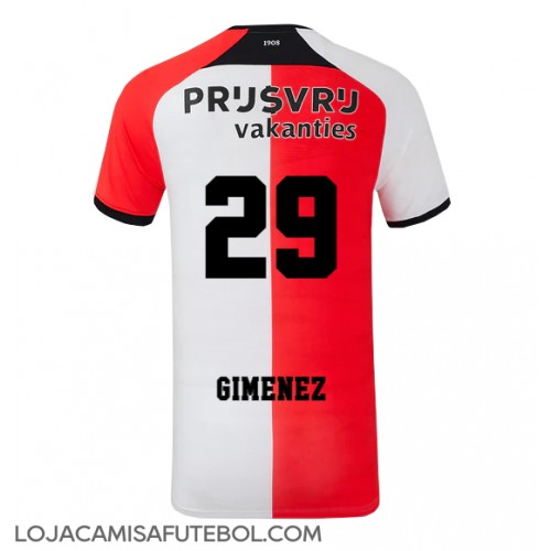 Camisa de Futebol Feyenoord Santiago Gimenez #29 Equipamento Principal 2024-25 Manga Curta